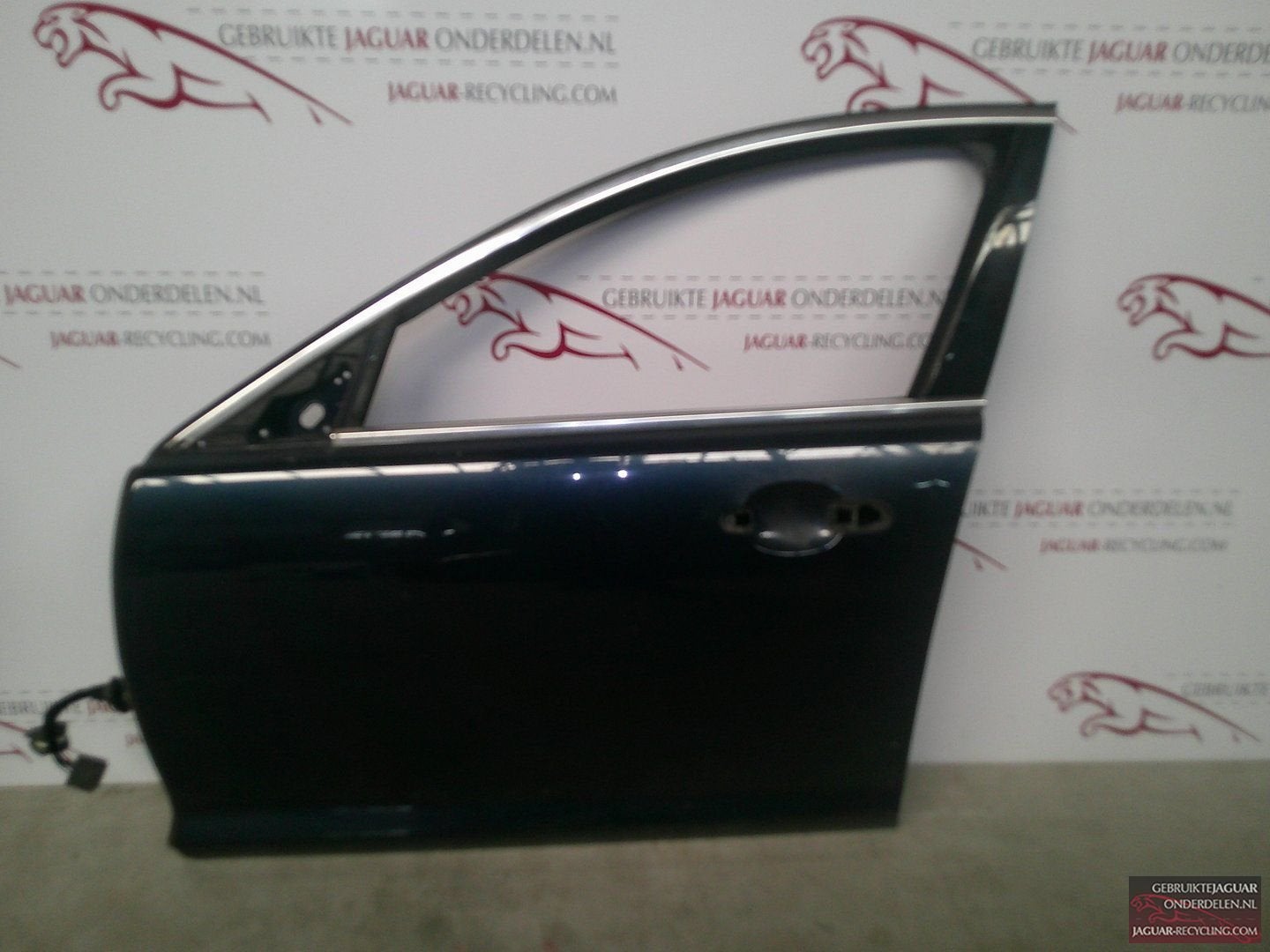 Deur links voor blauw Jaguar XF 2008-2015, Auto-onderdelen, Gebruikt, -, Deur, Voor