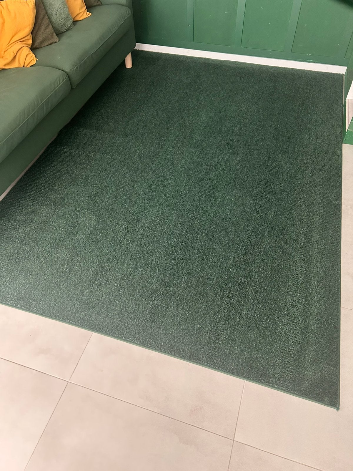 Tapis à poils courts, Maison & Meubles, Ameublement | Revêtements de sol, 5 à 10 m², Comme neuf, Tapis, Vert