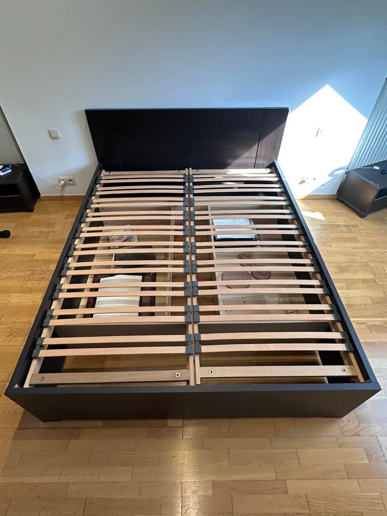Lit 180x200 avec tiroirs de rangement + Sommiers & Chevets, Maison & Meubles, Chambre à coucher | Lits, Brun, Enlèvement, Utilisé
