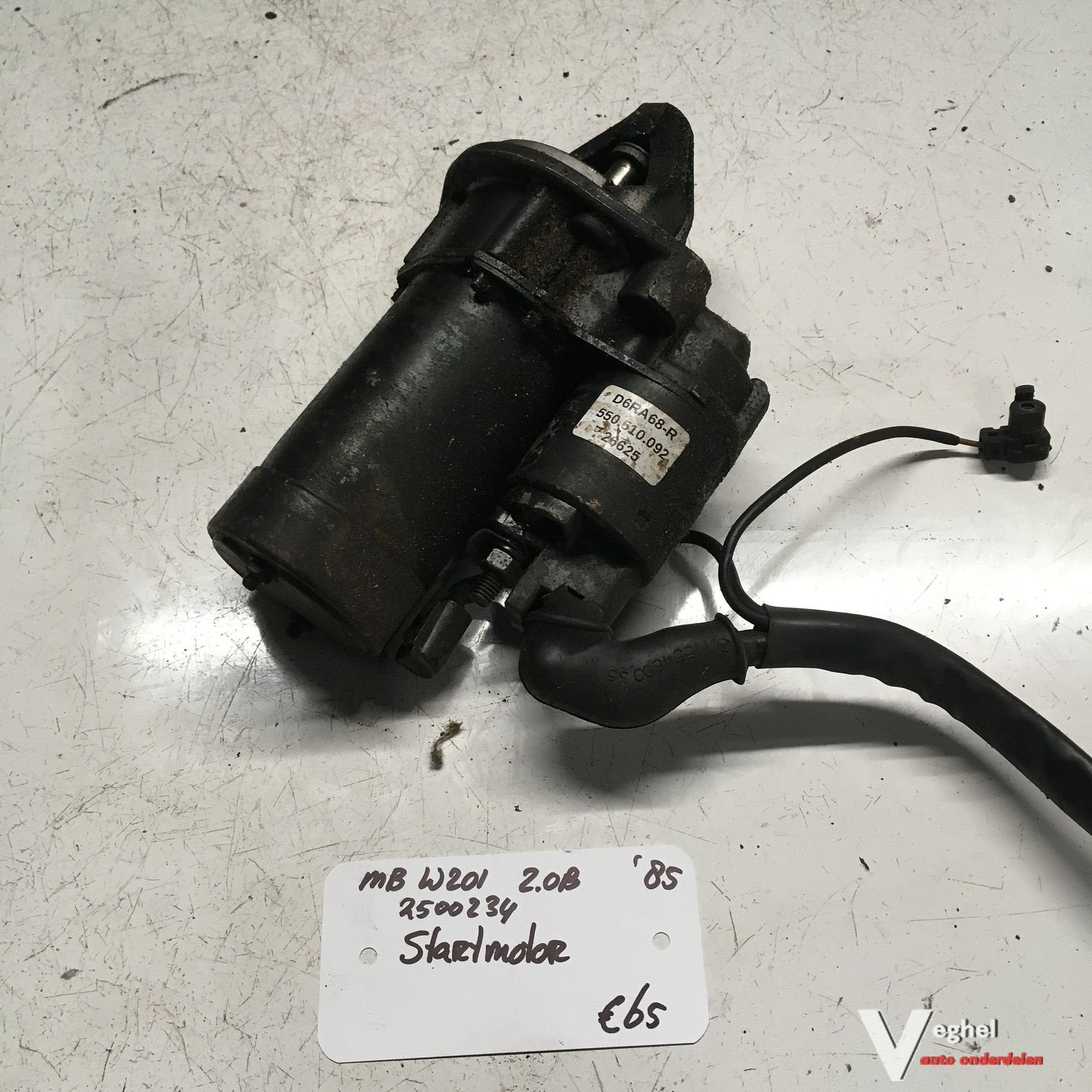 Mercedes W201    2.0 Benzine 1985   Startmotor D6RA68-R, Gebruikt, -, -, Ophalen of Verzenden