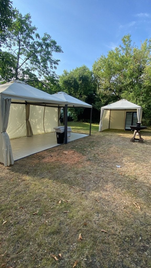Partytenten te huur + opzetten en afbreken, Tuin en Terras, Ophalen, Zo goed als nieuw, 2 meter of meer, Partytent