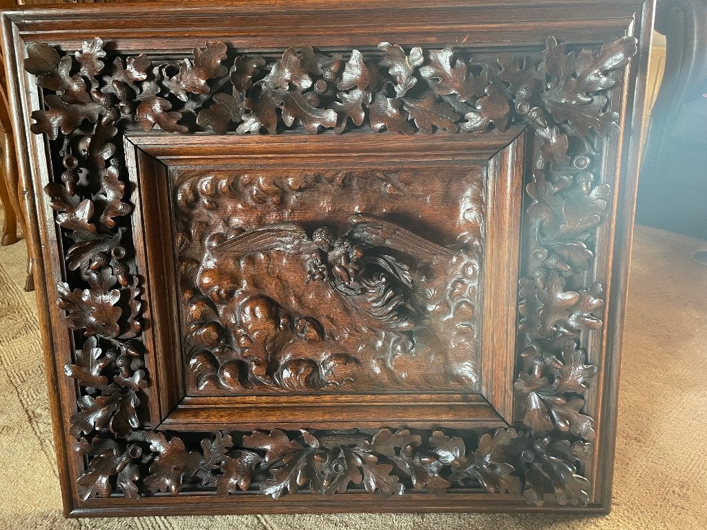 Frans antiek hout snijwerk, Ophalen, Hout