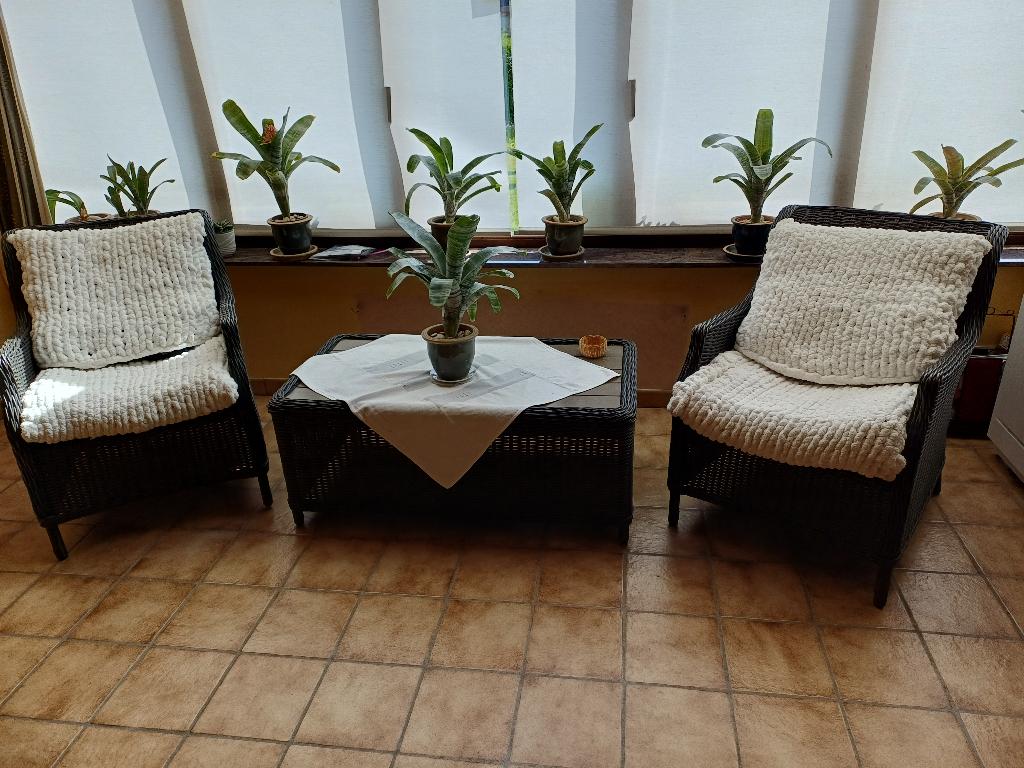 Rotan salonnetje, Tuin en Terras, Ophalen, Gebruikt, Rotan, Stapelbaar