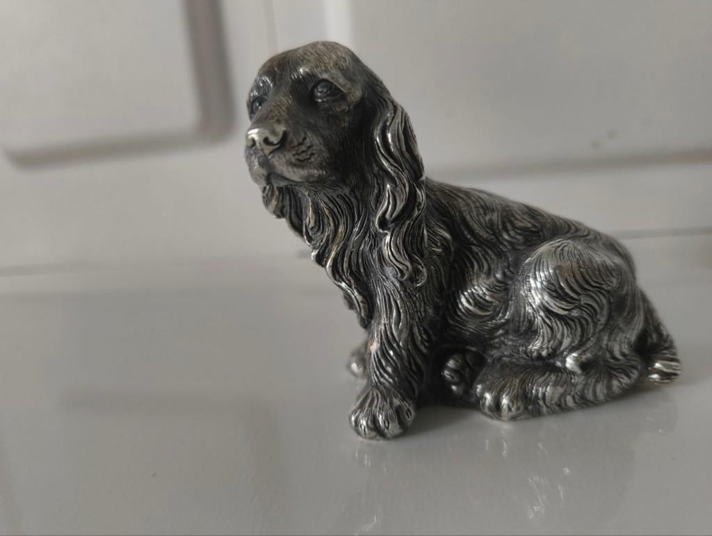 Statue de chien en argent, Antiquités & Art, Enlèvement, Argent