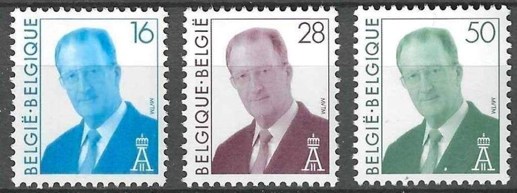 Belgique 1996 - Yvert 2655-2657 /OBP 2660-2662 - Albert (PF), Envoi, Non oblitéré, Neuf, Maison royale