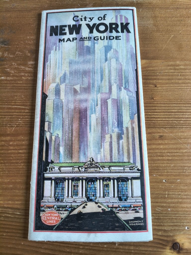 New York - City map and guide (1927 - art deco), Autres régions, Comme neuf, Enlèvement, 1800 à 2000