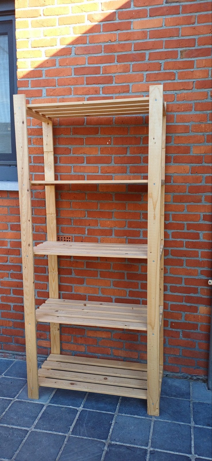 Houten opbergrek, Huis en Inrichting, Kasten | Stellingkasten, Ophalen