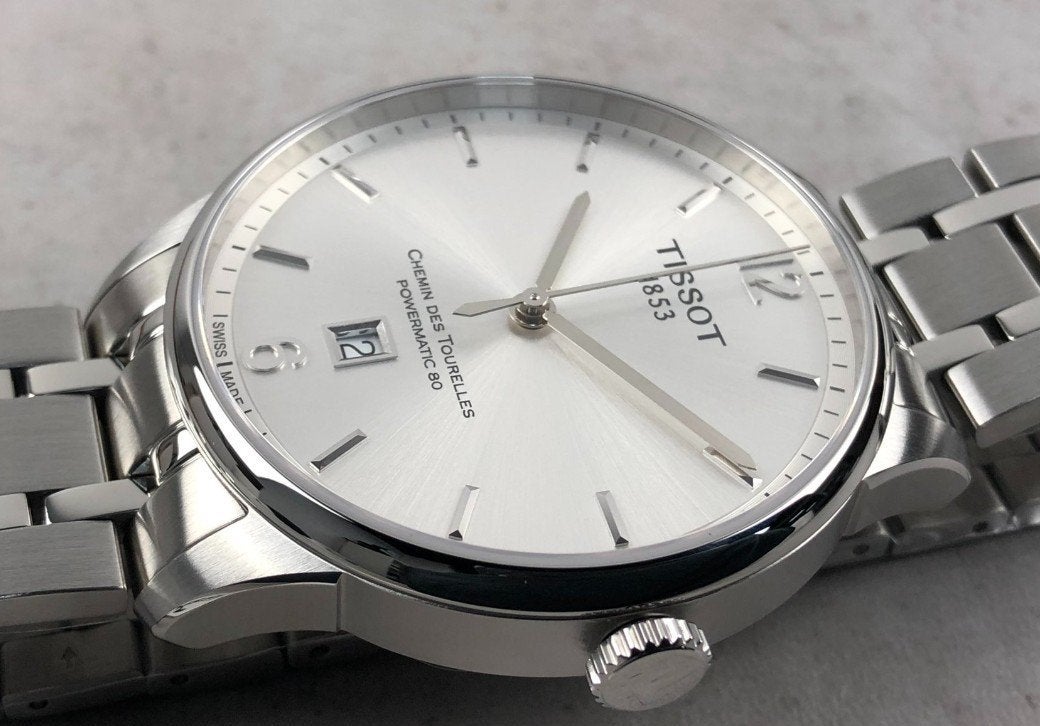 Tissot Chemin des Tourelles Powermatic 80, Ophalen of Verzenden, Staal, Staal