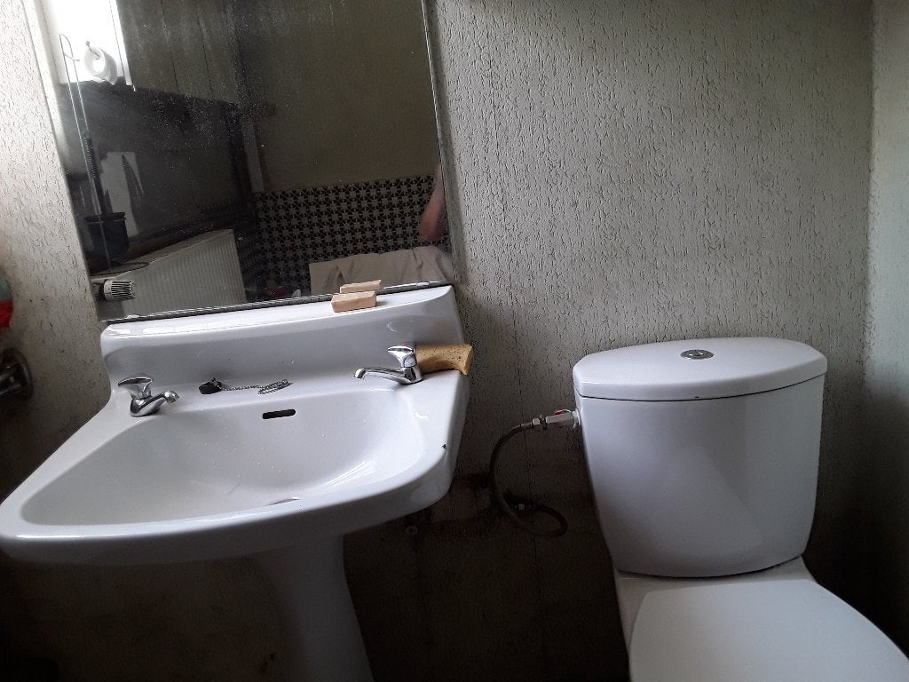 Lavabo miroir  et wc, Ophalen, Gebruikt, Wastafel