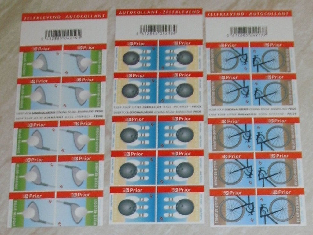 3 boekjes B71-72-73  golf, wielrennen, bowling, Frankeerzegel, Ophalen of Verzenden, Zonder stempel, Postfris