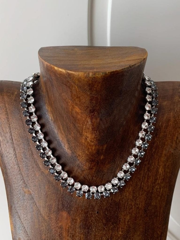 Swarovski ronde halsketting, Verzamelen, Swarovski, Ophalen of Verzenden, Zo goed als nieuw, Sieraad of Horloge