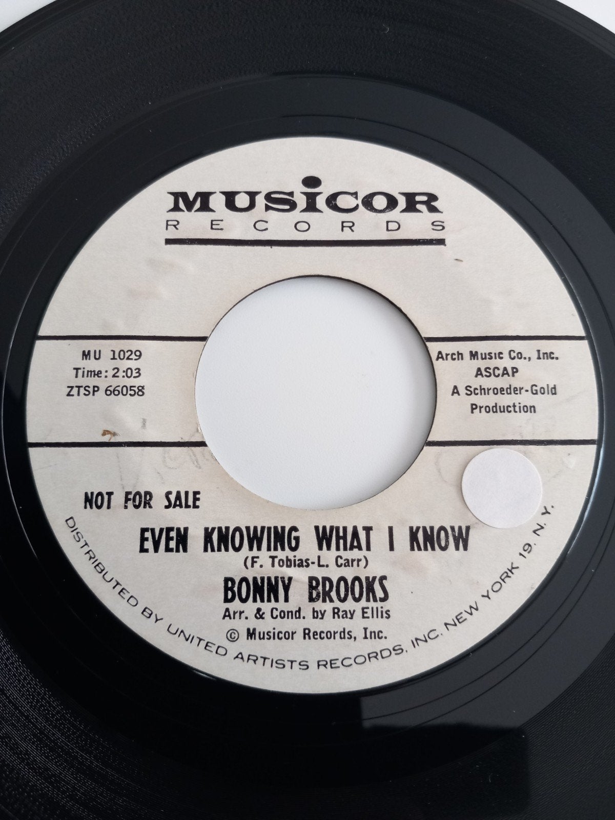 BONNY BROOKS. 2 FACE OLDIES 60S USA 45T, Enlèvement ou Envoi