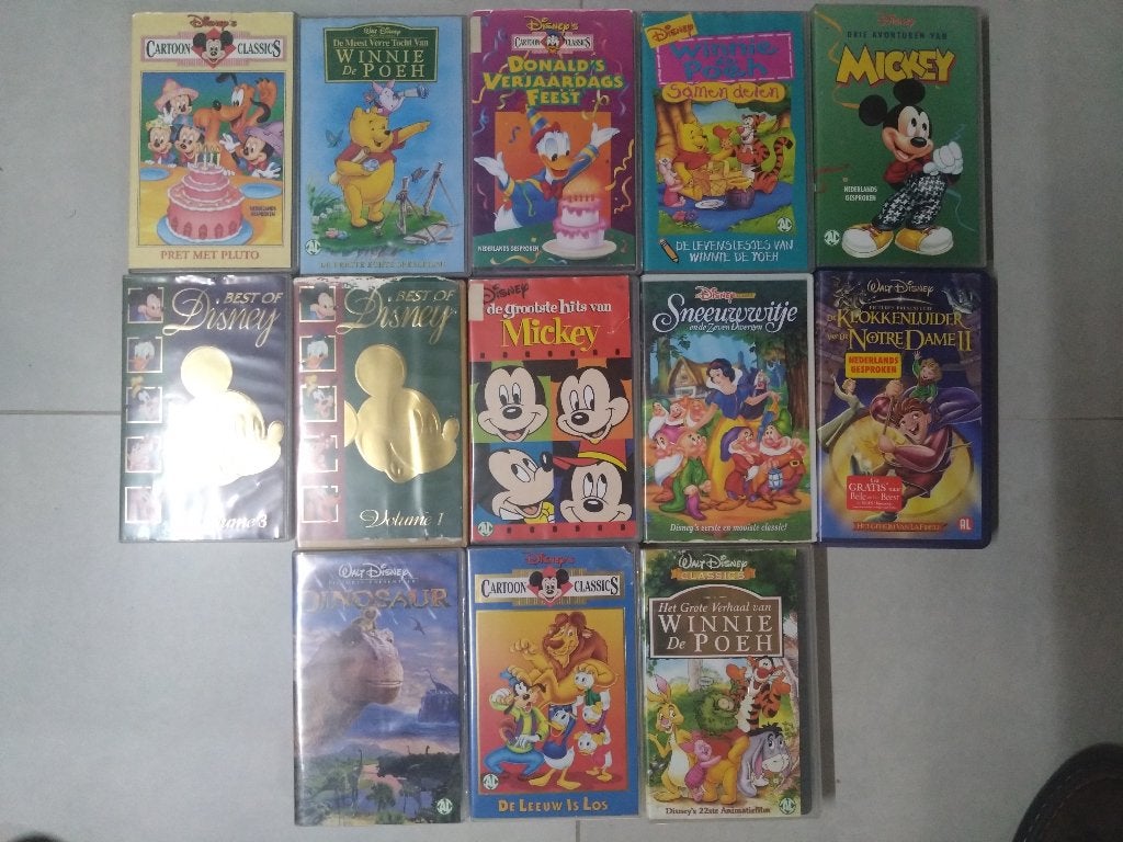 VHS Disney video's, Cd's en Dvd's, Ophalen, Gebruikt, Tekenfilm, Alle leeftijden