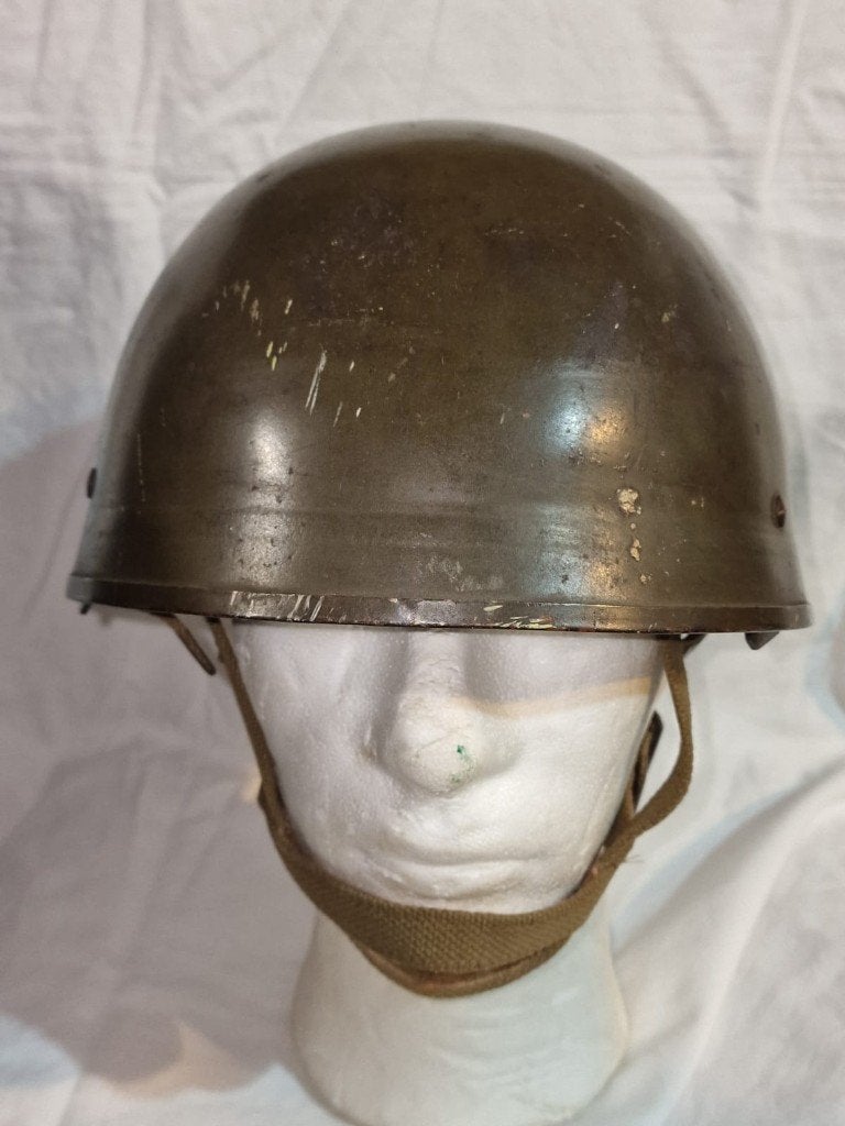 Casque de para belge des années 50 (C), Collections, Enlèvement ou Envoi, Armée de terre, Casque ou Béret