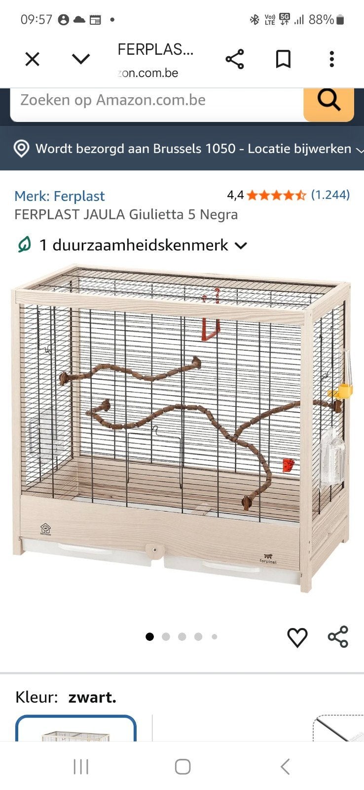 vogelkooi, Dieren en Toebehoren, Ophalen, Zo goed als nieuw, Hout, Vogelkooi