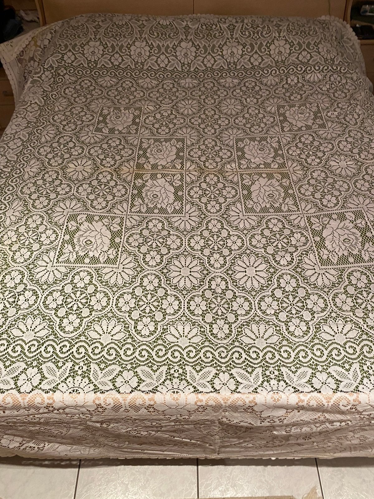 Couvre lit, Maison & Meubles, Ameublement | Tapis & Moquettes, 200 cm ou plus, Comme neuf, Rectangulaire, Blanc