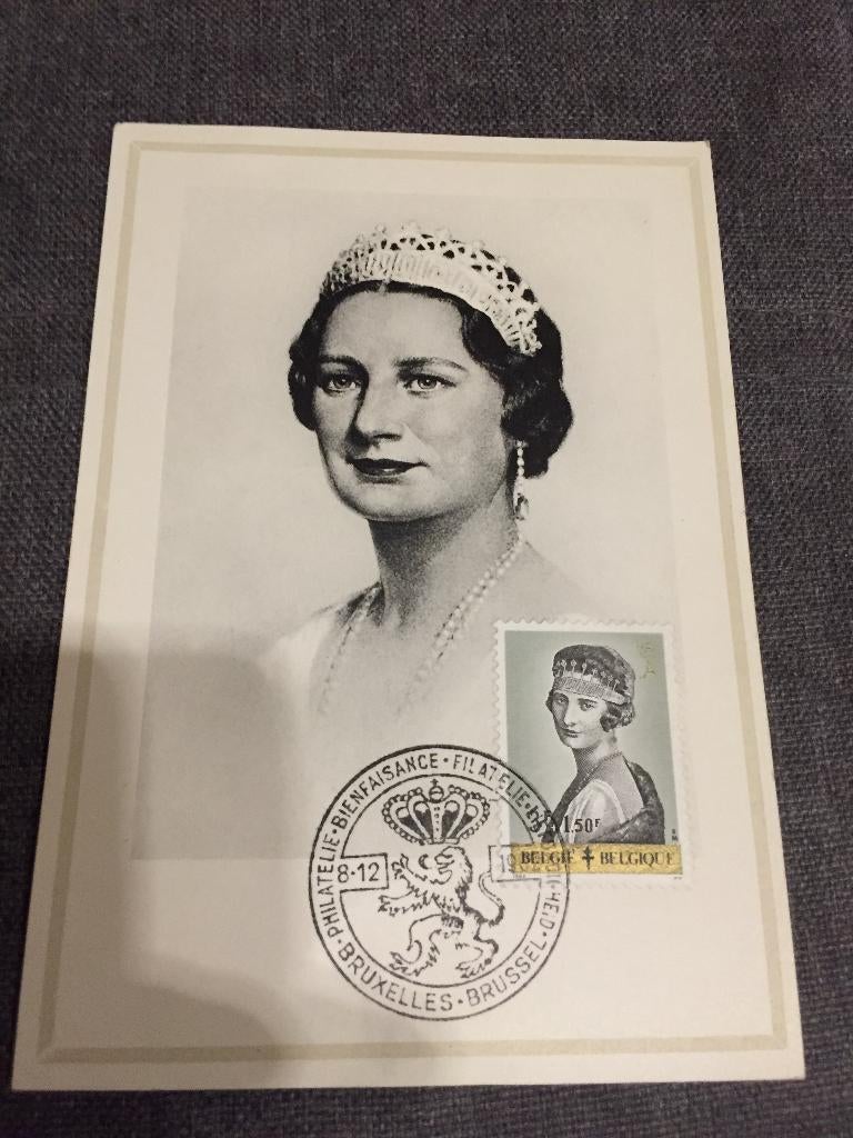 Briefkaart met stempel en zegel Koningin Astrid, Postzegels en Munten, Met stempel, Koninklijk huis, Ophalen of Verzenden, Gestempeld