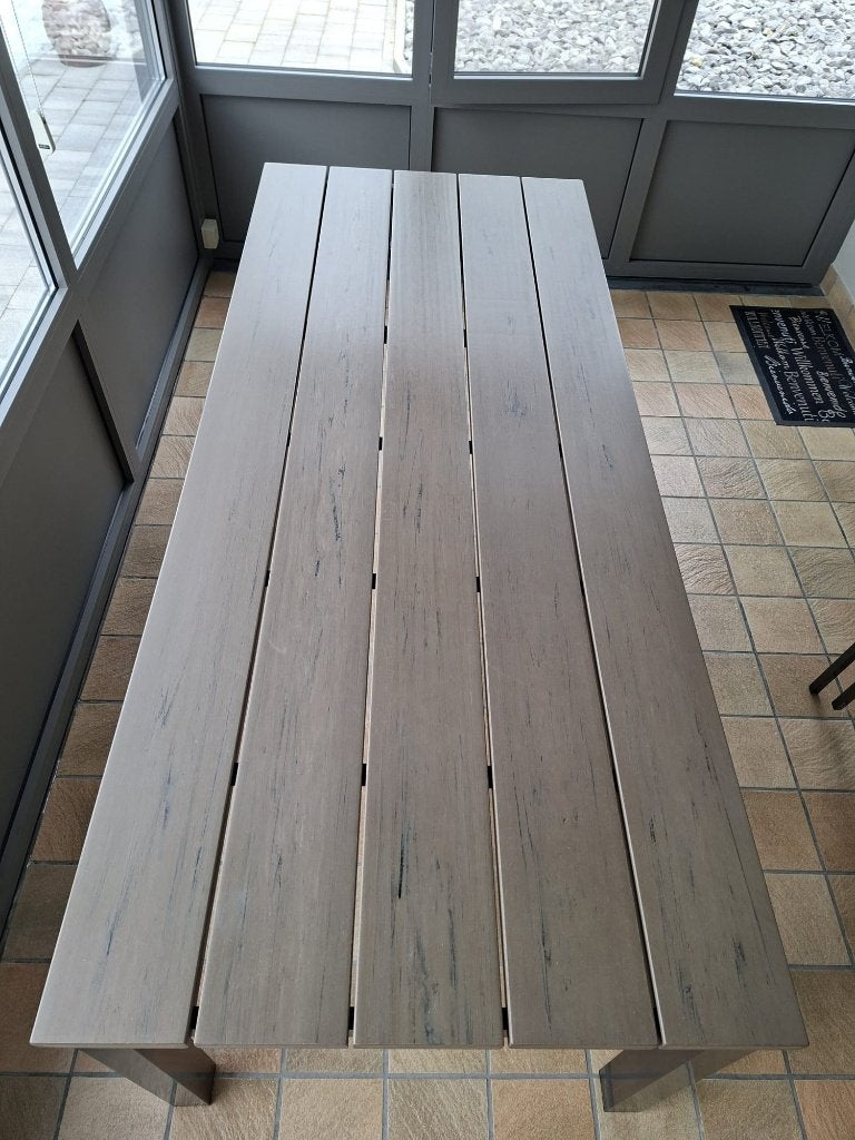 Polywood tuintafel, Jardin & Terrasse, Tables de jardin, Enlèvement, Comme neuf, Rectangulaire, Autres matériaux