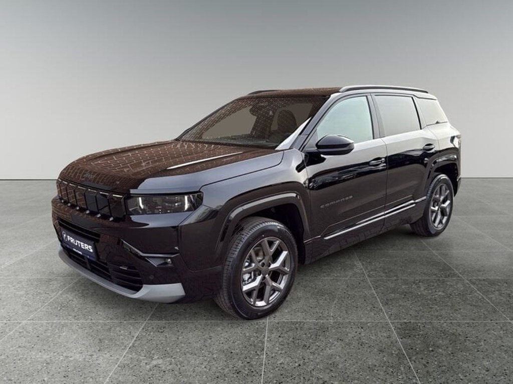 Jeep Compass (Nieuw) E-hybrid 1.2 145pk, Auto's, Automaat, 145 pk, Zwart, Compass