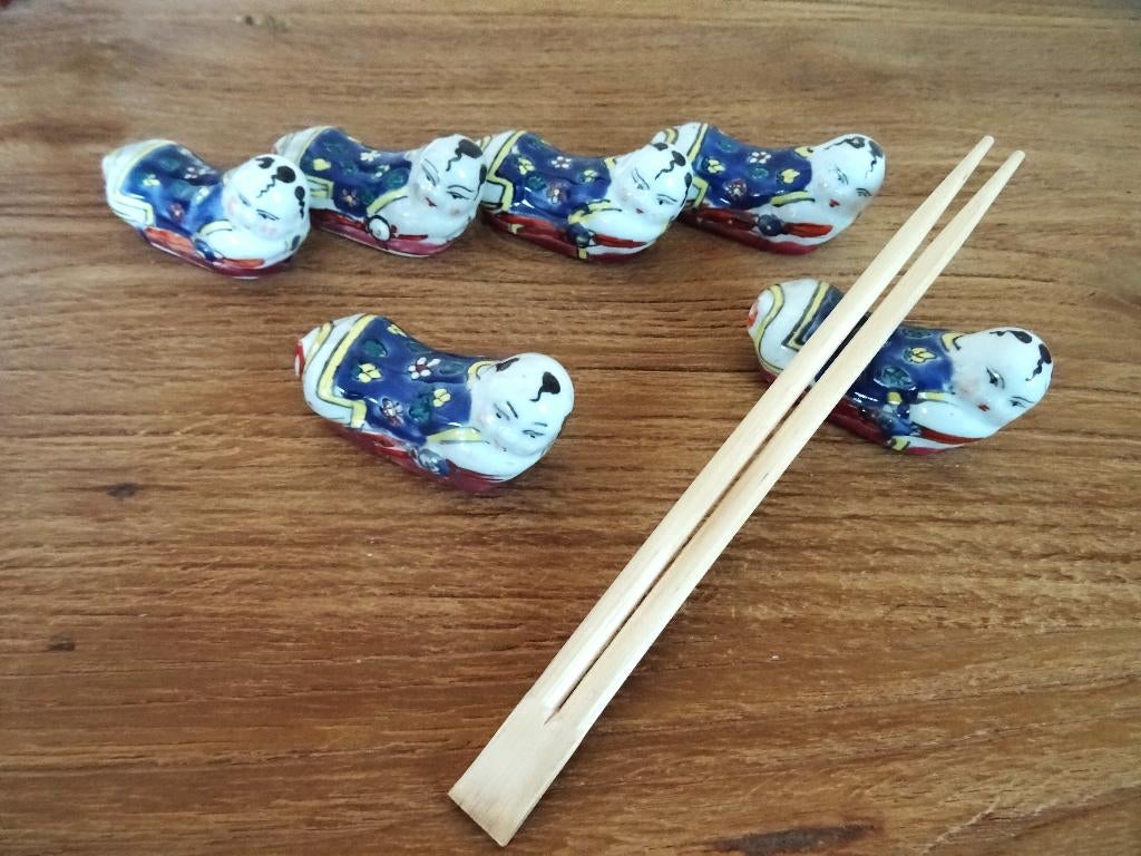 6 bébés Bouddhas, anciens porte-baguettes très décoratifs, Enlèvement ou Envoi, Utilisé