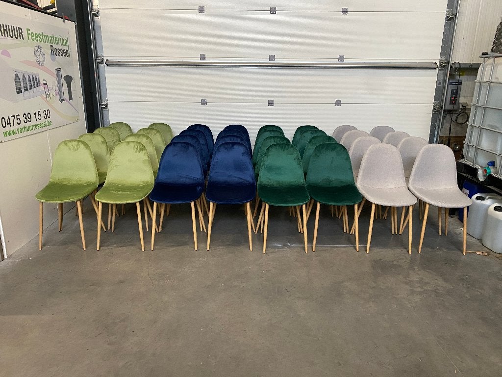 (59) Stoelen in verschillende kleuren per stuk te koop., Ophalen, Nieuw