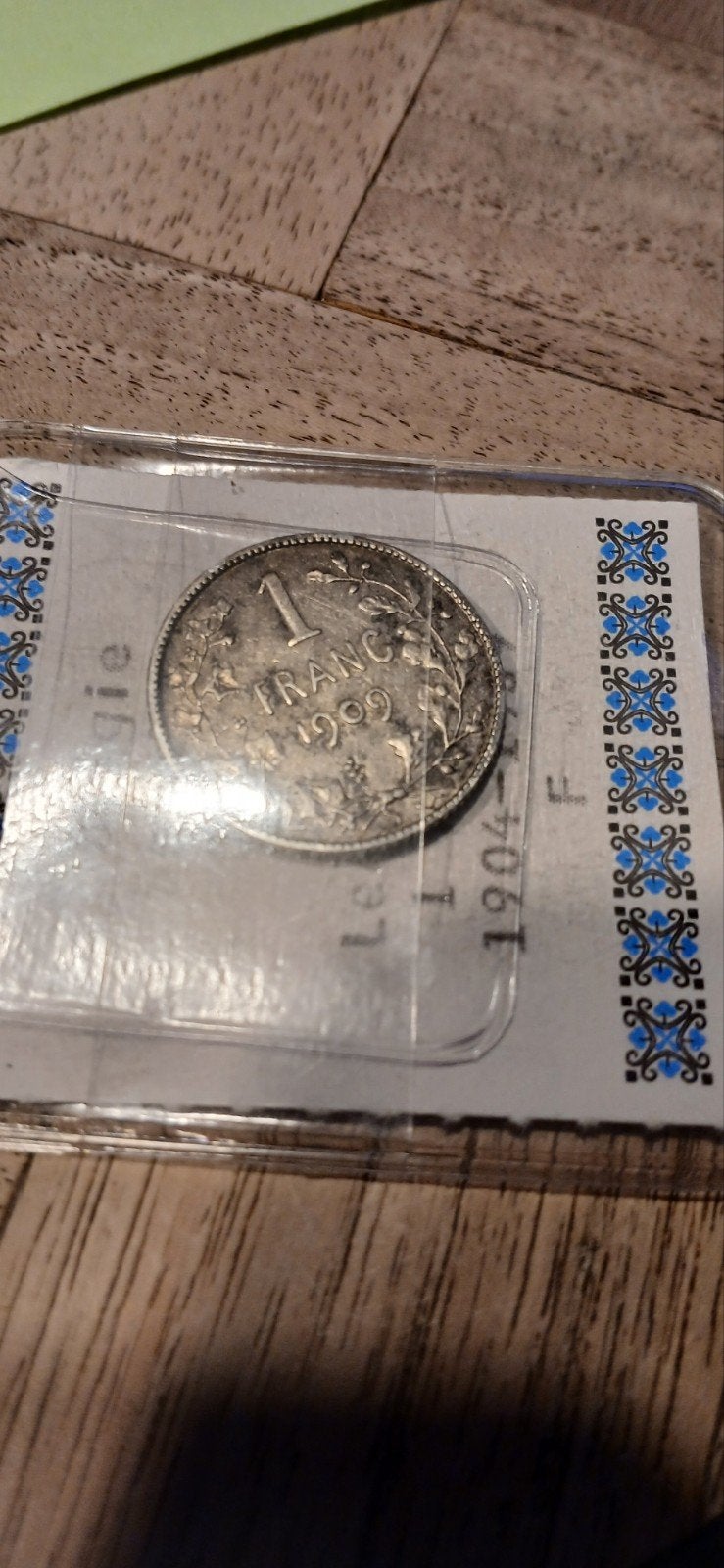 Belgische 1 Franc 1904–1909 (Leopold II), Collections, Enlèvement ou Envoi, Utilisé