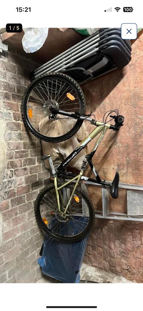 Optimalp mountainbike met volledige vering — schijfremmen, Ophalen, Gebruikt