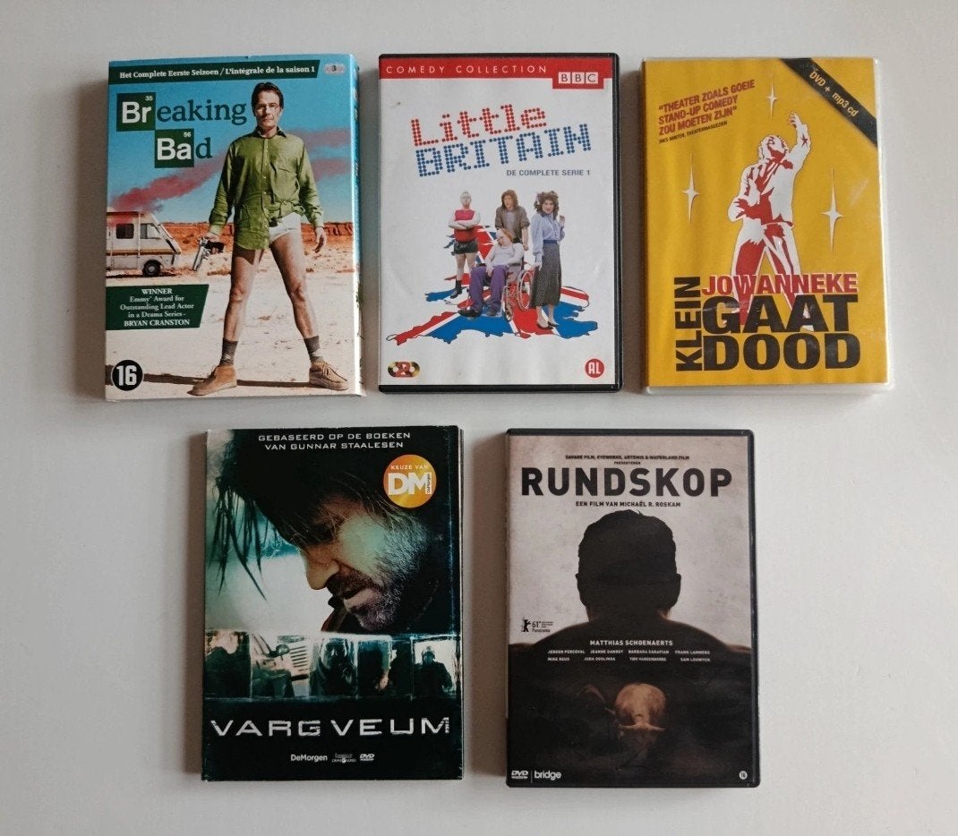 Bundel 5 DVD's - o.a. Breaking Bad, Little Britain, ..., Cd's en Dvd's, Ophalen of Verzenden, Gebruikt, Nederlands