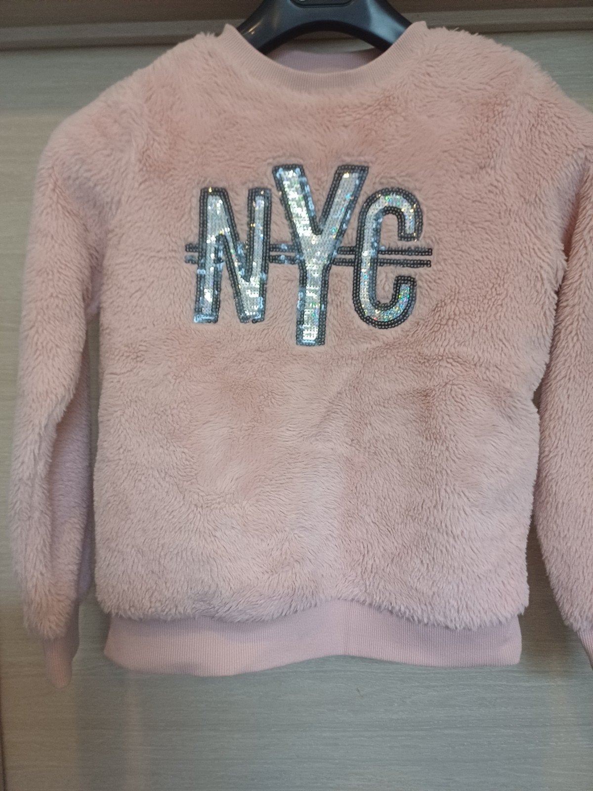 trui roze ''NYC'' Mt11/12j, Ophalen of Verzenden, Meisje, Trui of Vest