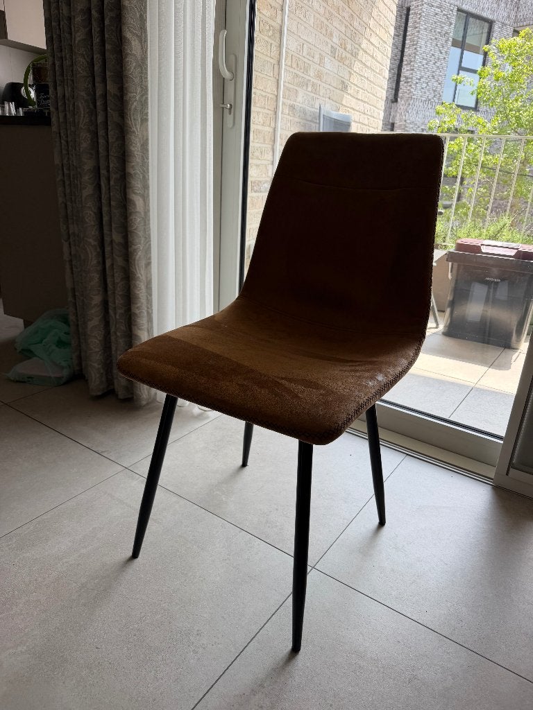 Stoelen: 4 stuks, Maison & Meubles, Chaises, Brun, Enlèvement, Utilisé, Autres matériaux
