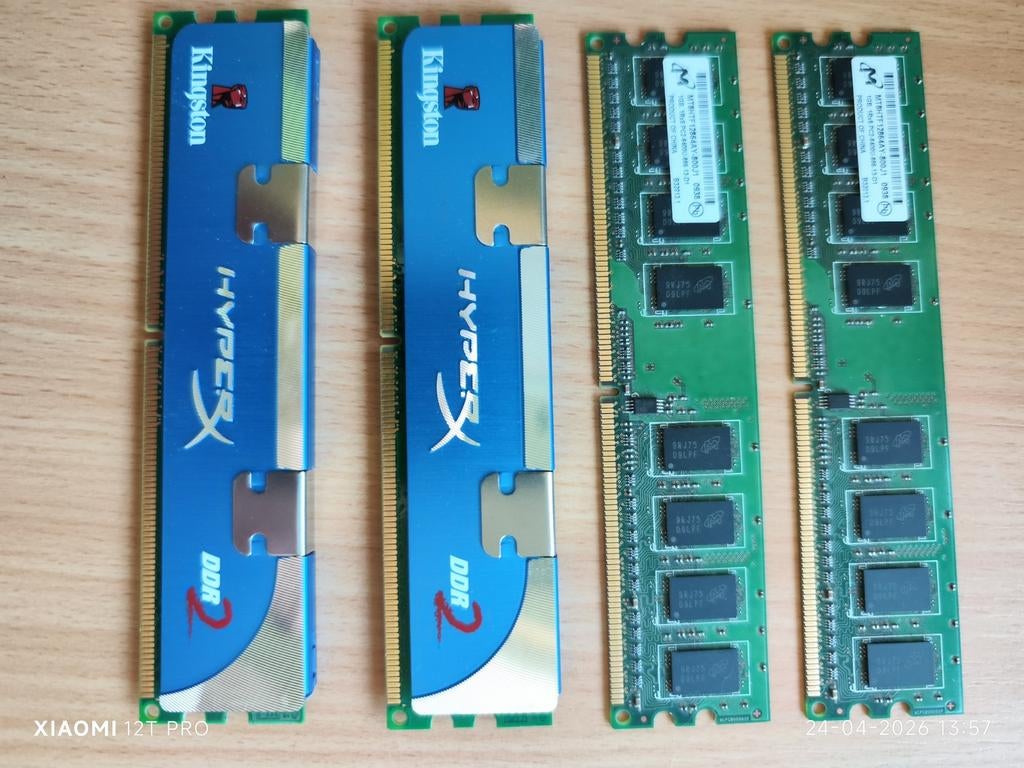 Ddr2 1 en 2 GB, Computers en Software, RAM geheugen, Ophalen, DDR2, 2 GB