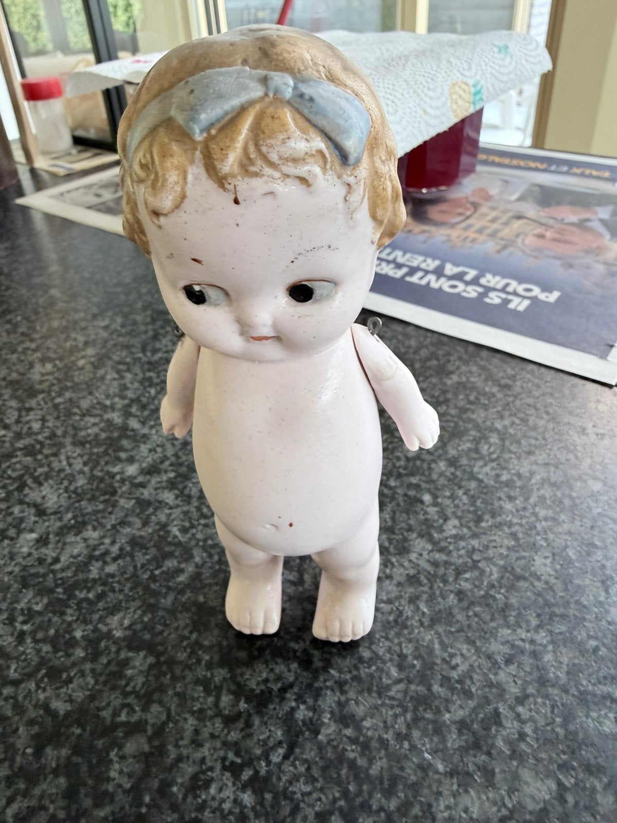 Antieke Kewpie-pop, porselein, jaren 20, Ophalen of Verzenden