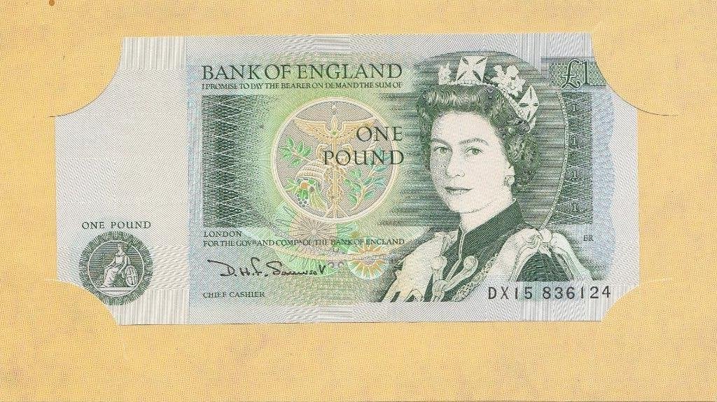 Bank of England £1 Banknote -1970 unc, Ophalen of Verzenden, Overige landen, Los biljet