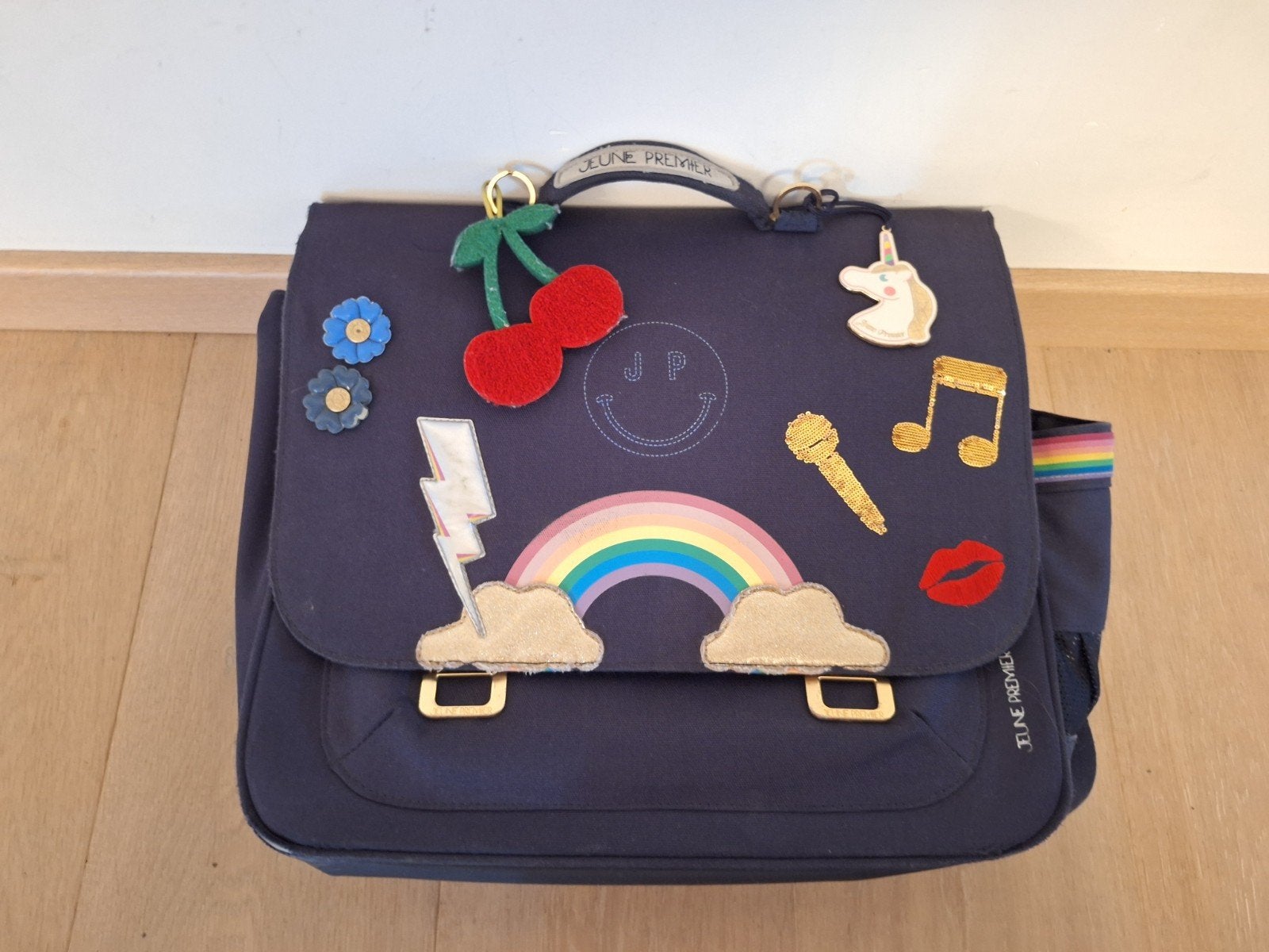 Boekentas Jeune Premier It Bag Midi, donkerblauw,, Handtassen en Accessoires, Tassen | Schooltassen, Ophalen, Gebruikt, 40 tot 50 cm