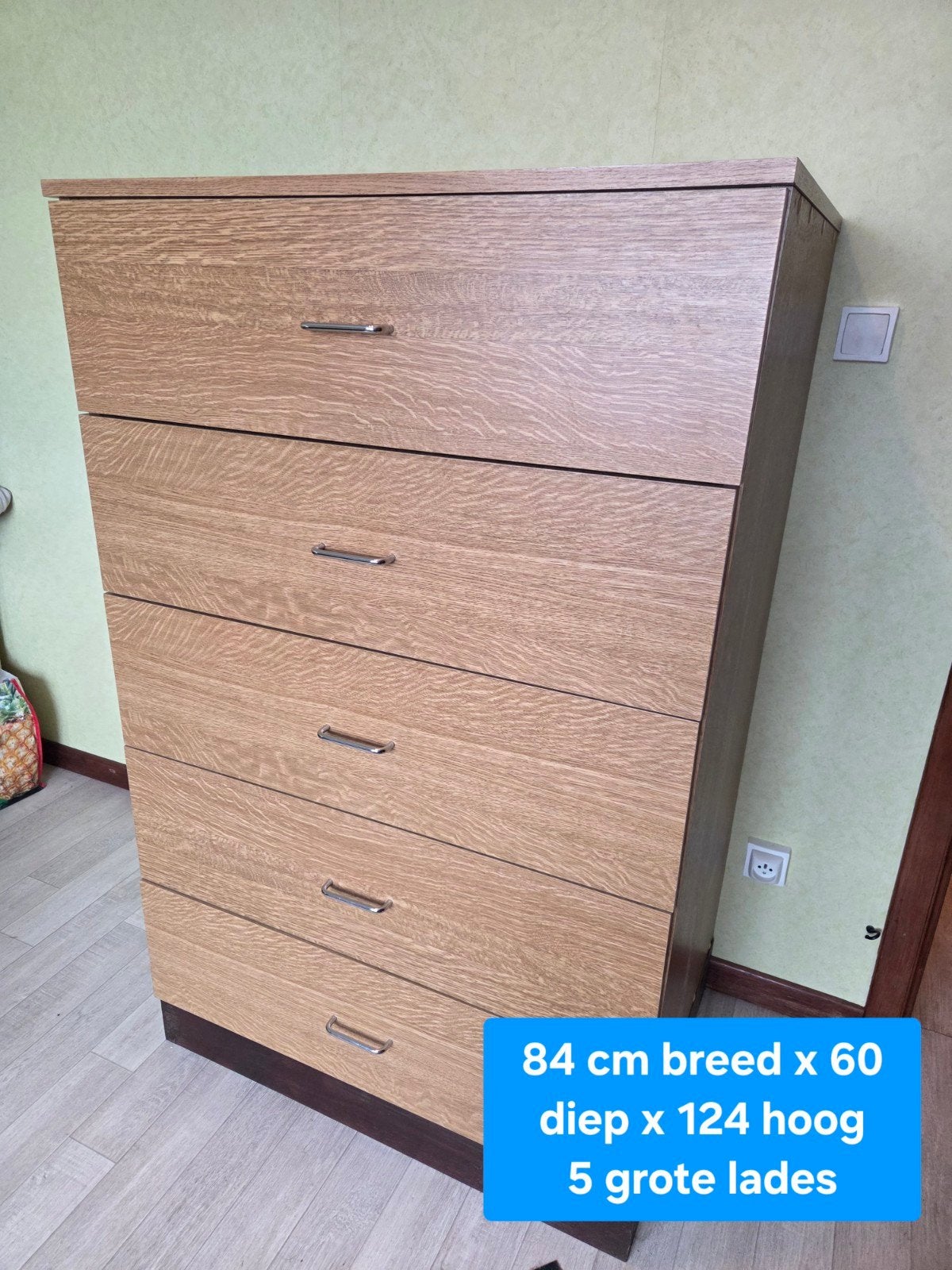 Ladekast met 5 lades, Ophalen