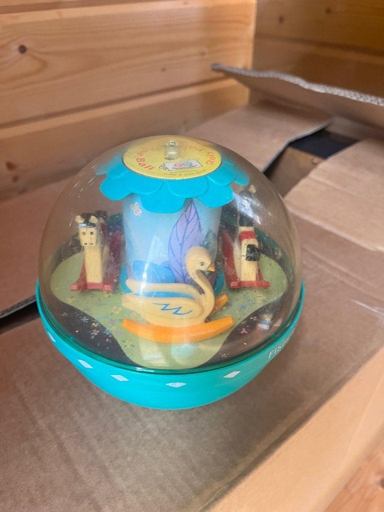 Boule musicale Fisher-Price — Vintage 1972, Enlèvement, Utilisé, Jouet à Pousser ou Tirer, Sonore