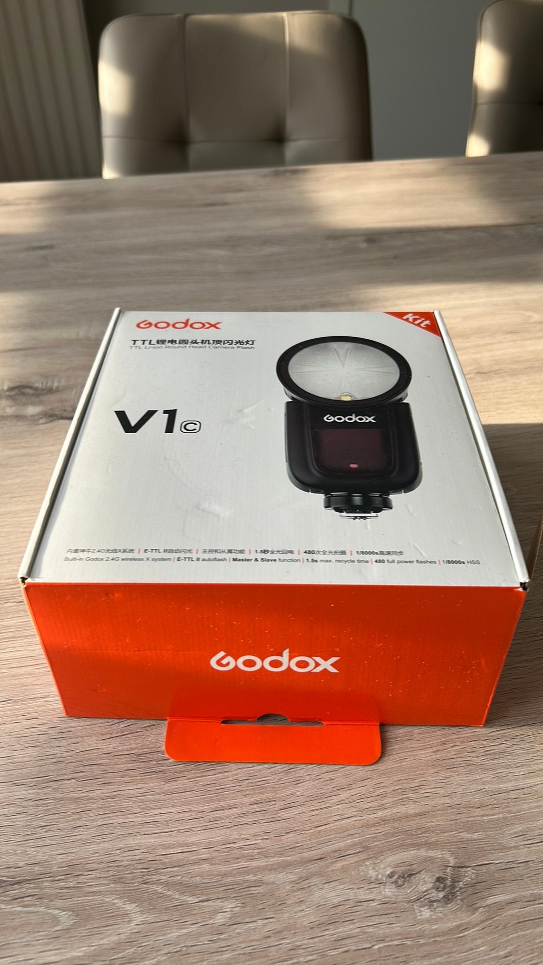 Godox V1C Canon + AK-R1 Accessoirekit | nieuw staat, Canon, Externe flitser, Ophalen of Verzenden, Zo goed als nieuw