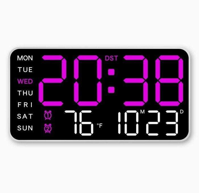 Grande horloge murale numérique LED-11x22cm, Maison & Meubles, Accessoires pour la Maison | Horloges, Envoi, Neuf, Numérique, Horloge murale