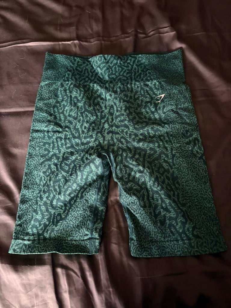 Gymshark biker short maat xxl, Ophalen of Verzenden, Zo goed als nieuw, Maat 46/48 (XL) of groter, Groen