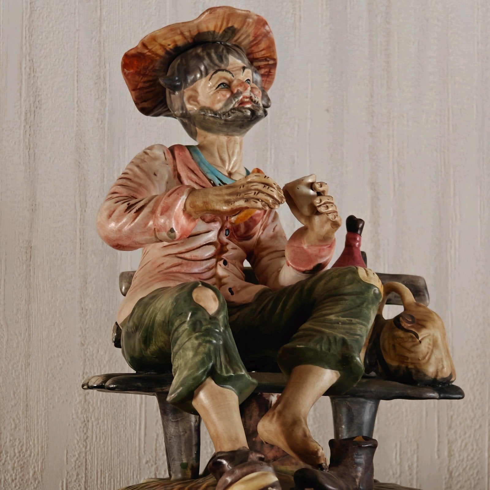 Man op bankje, Collections, Statues & Figurines, Enlèvement, Comme neuf, Humain
