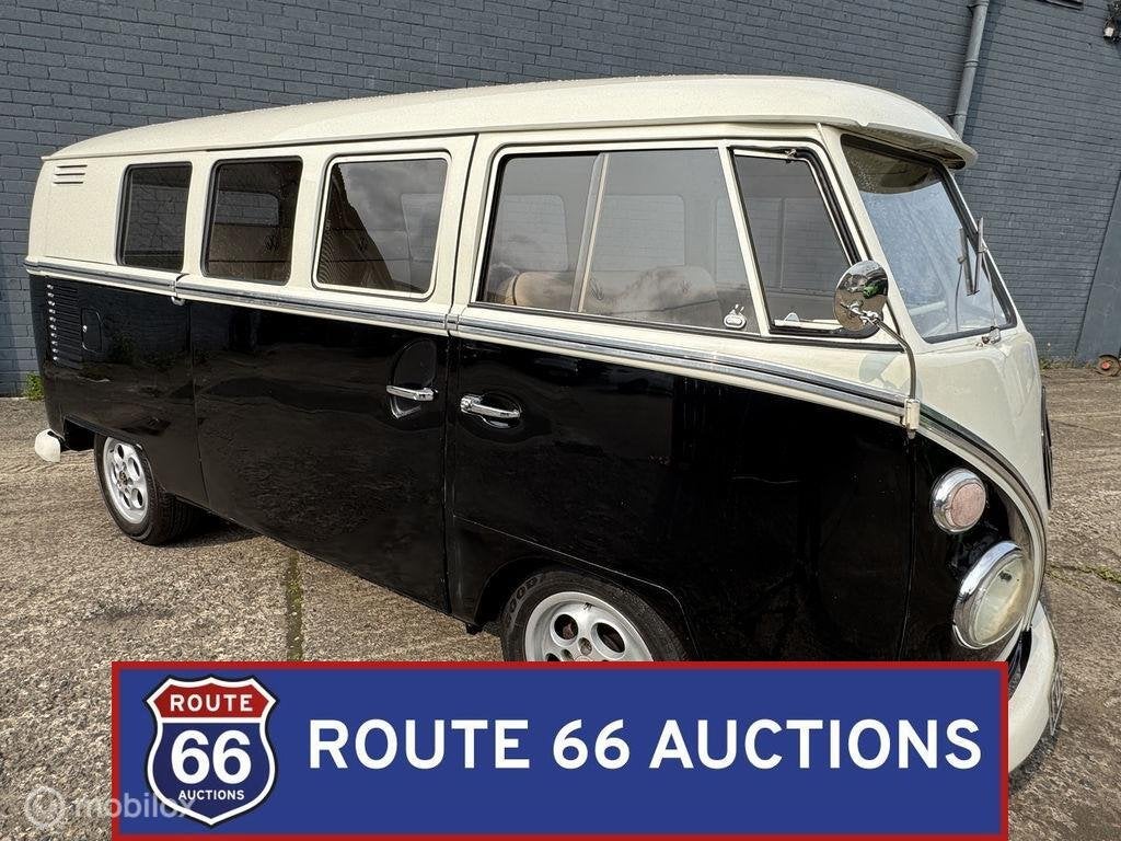Volkswagen Type 2 Split-Screen Camper Van | 1966 | Route 66, Auto's, Volkswagen, Zwart, Bedrijf, Handgeschakeld