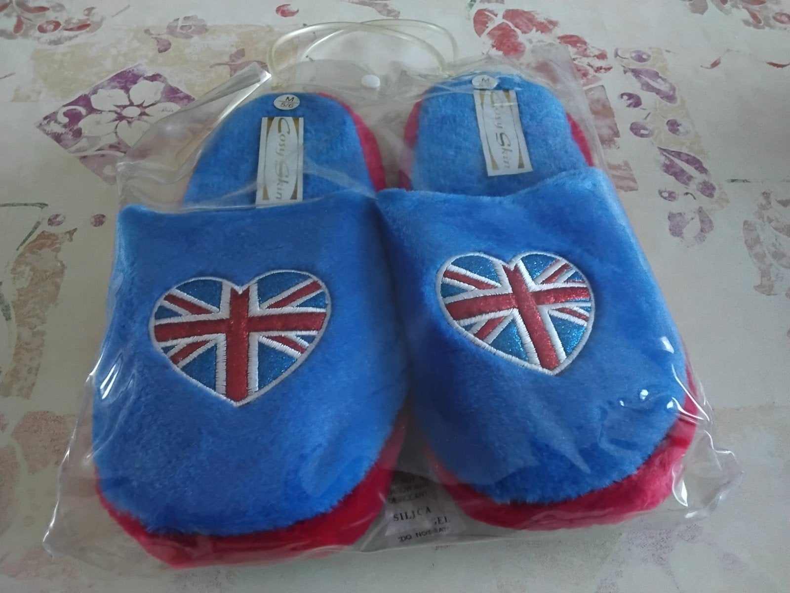 Mooie aansteek slippers/pantoffels dames, Enlèvement, Neuf, Bleu, Sandales de bain