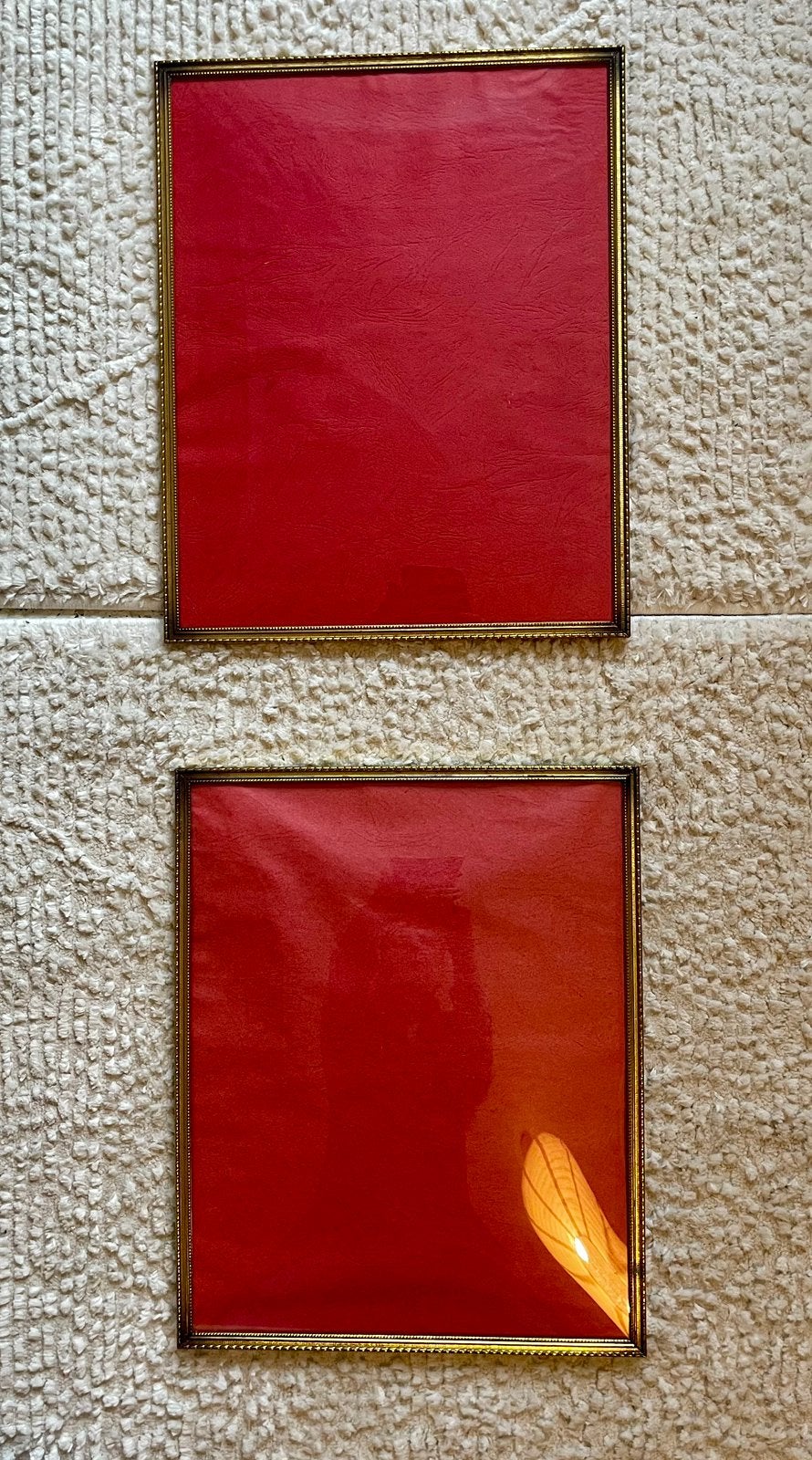 Set van 2 vintage fotolijsten met bol glas, Antiek en Kunst, Ophalen of Verzenden