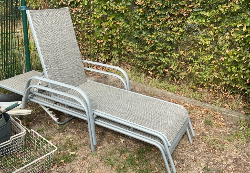 Ligstoel 2x, Jardin & Terrasse, Enlèvement, Utilisé, Aluminium, Réglable