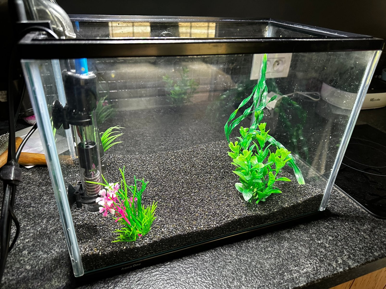 Aquarium kit 20L, compleet, Ophalen, Inclusief planten, Zo goed als nieuw, Leeg aquarium
