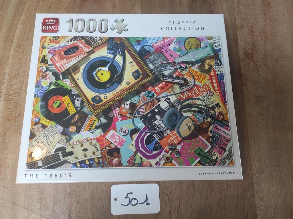 king puzzels, Ophalen of Verzenden, 500 t/m 1500 stukjes, Gebruikt, Legpuzzel