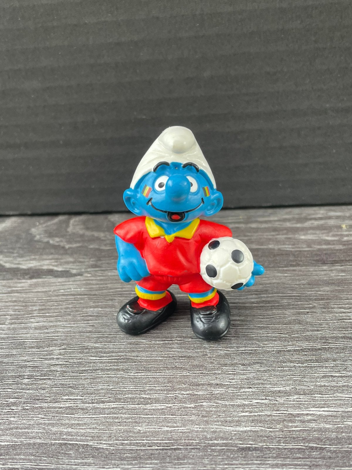Voetbal smurf rode duivels, Verzamelen, Smurfen, Ophalen of Verzenden, Zo goed als nieuw