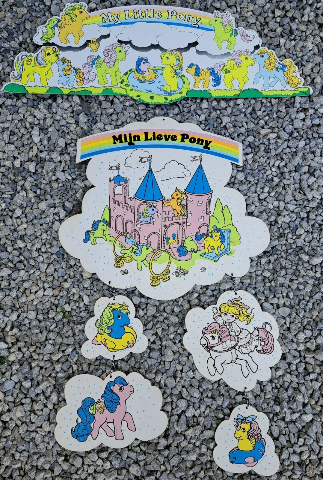 2 publicités de My Little Pony 1984 Hasbro en carton dur, Collections, Envoi