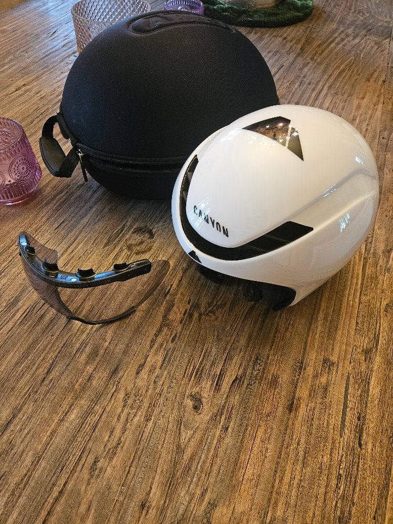 Abus Gamechanger Canyon TT 1.1 Aero Fietshelm Alpecin medium, Ophalen, M, Nieuw, ABUS