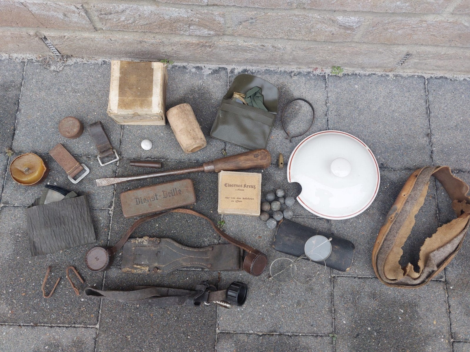 Groot lot Militaria Duitse Uitrusting WO1/WO2, Verzamelen, Ophalen of Verzenden, Landmacht, Overige typen